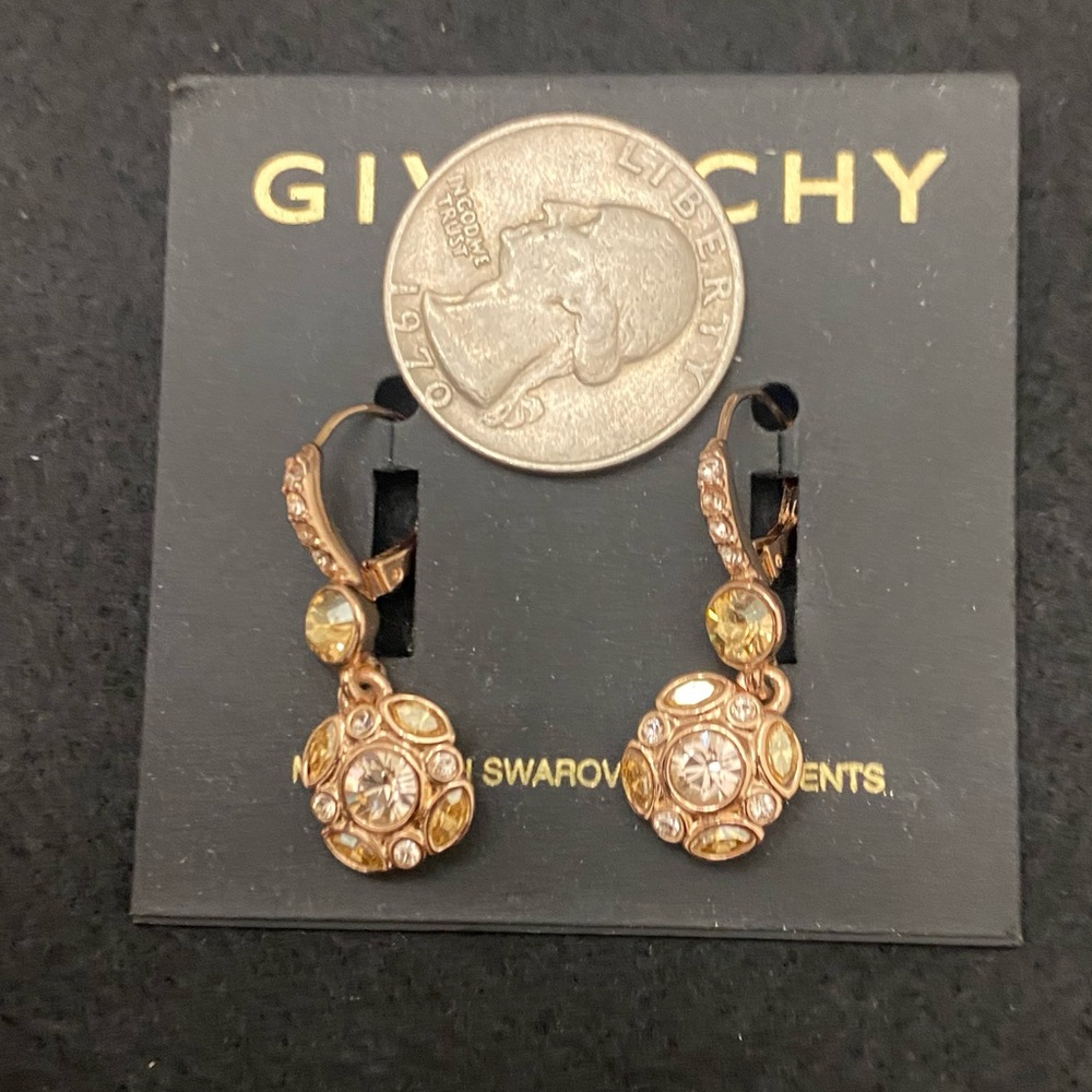 BrandNew Givenchy Gold-toned Crystal Element Drop Earings - Picture 3 of 6